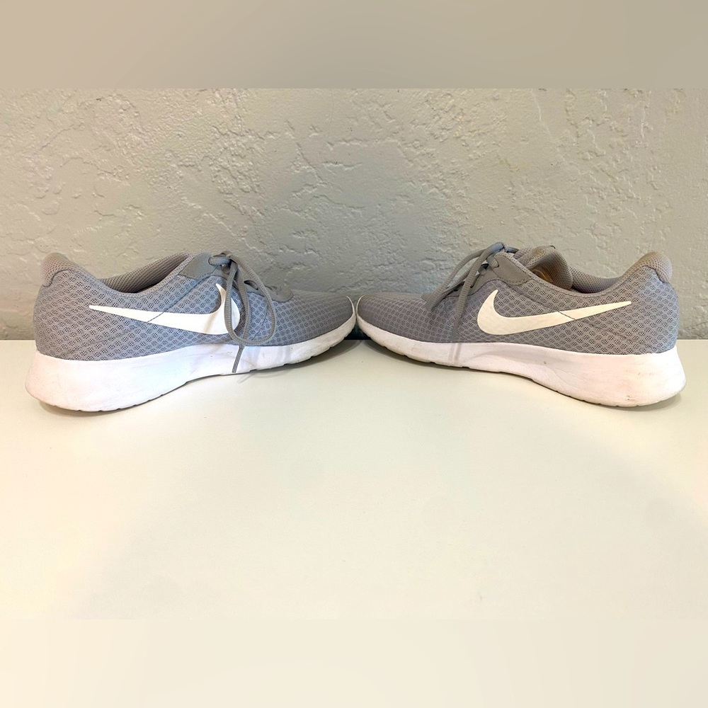 Nike gray and white sneakers